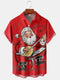 Men's Christmas Funny Graphic Short Sleeve Hawaiian Shirt